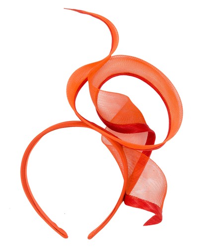 Bespoke design Orange racing fascinator by Fillies Collection Made in Australia - Bild 3 von 5
