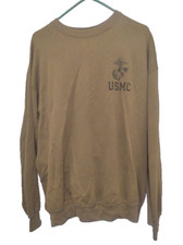 USMC US Marine Corps Sweatshirt Size L Green JerZees Made In USA Military Shirt