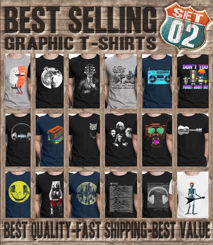 GRAPHIC RETRO Mens ORGANIC T-Shirts 80s 