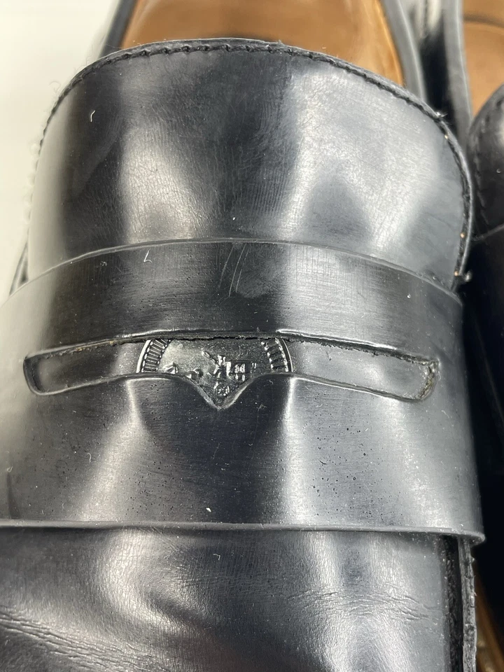 Женские черные кожаные мокасины Coach Penny туфли инди резиновая подошва монета размер 9,5 B - Изображение 4 из 4