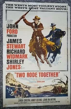 Two Rode Together 1961 John Ford Stewart Widmark Jones Original One Sheet Poster