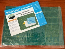 WORKLION 12 x 18 Art Self Healing PVC Cutting Mat Double Sided Gridded Rotar