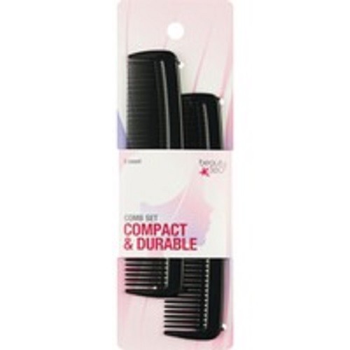 CVS Beauty 360 Comb Set Compact & Durable 2 ct for On the Go HAIR