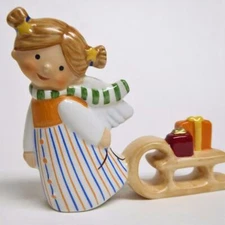 NEW Goebel NORDIC CHRISTMAS Swedish Scandinavian Angel Girl with Sled HTF