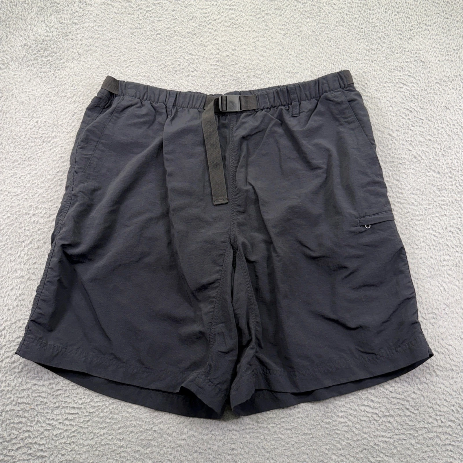 Vtg Patagonia River Shorts Mens XL Black 80s Baggies Nylon Hiking Belted Hiking