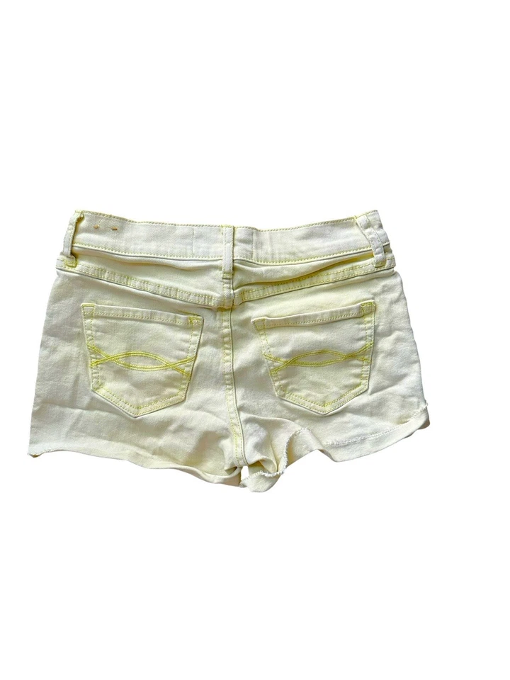 ABERCROMBIE KIDS SIZE 13/14 MID RISE MIDI SHORT YELLOW Denim Jean Shorts - Image 2 of 3