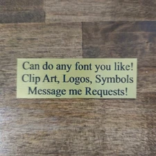 Gold 1x3 Engraved Aluminum Plate Memorial Plaque Name Tag Trophy Urn