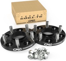 Cmo 20mm 5x100 Wheel Spacers 54.1mm M12x1.5 Studs 2pcs Black Hubcentric Cnc 60
