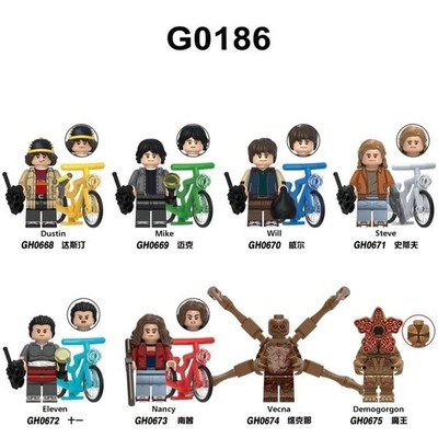 Stranger Things Halloween Custom Lego Minifigur Horror Spielzeug Minifigur x 8