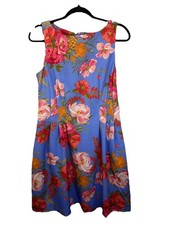 NWOT Vince Camuto Floral Sleeveless Scuba Fit & Flare Dress Sz 8 Pockets