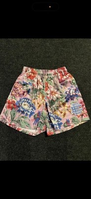 Eric Emanuel Floral Basketball Shorts Pink Multicolor Polyester Men's Size M