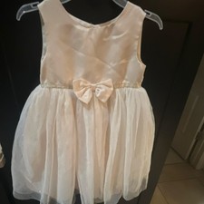 Blueberi Boulevard Ivory Formal Dress with Bow for Flower Girl Wedding Party