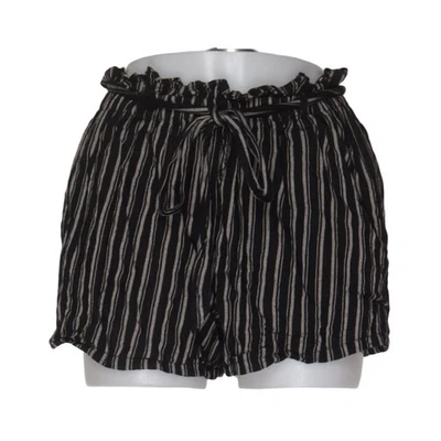 Hollister, short, taille : XS, noir/blanc, viscose, rayures, femmes #sS5 - Photo 1/4