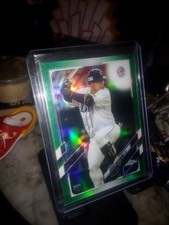 2021 Topps Chrome NPB Kento Watanabe #62 Green Refractor #d/99 RC