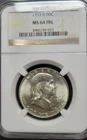 NGC MS-64 FBL 1953-D Franklin Half Dollar 90% Silver See Pics-NO RESERVE! $4 S/H