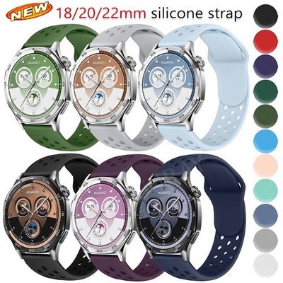 18 20 22mm Sport Silicone Band Strap For Huawei GT6/5/4 46 42 41mm Watch 4 3 Pro
