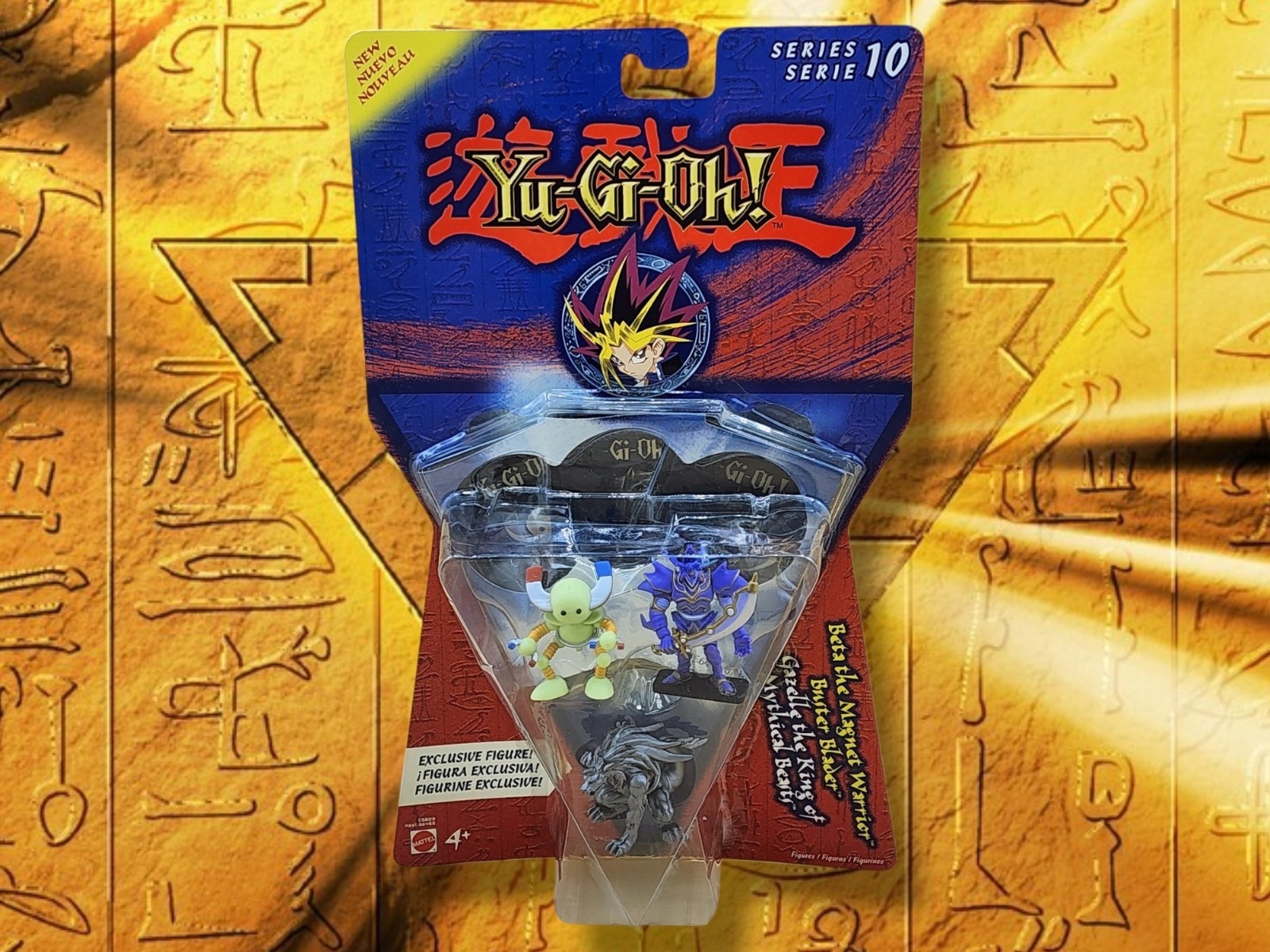 2002 Mattel Yu-Gi-Oh! Series 10 Beta Magnet Buster Blader 3-Pack Figures MOC!