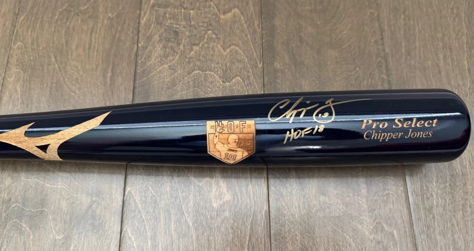 Chipper Jones Signed Mizuno Bat 2018 Induction Cooperstown HOF 18 Inscribed JSA - Image 2 of 4