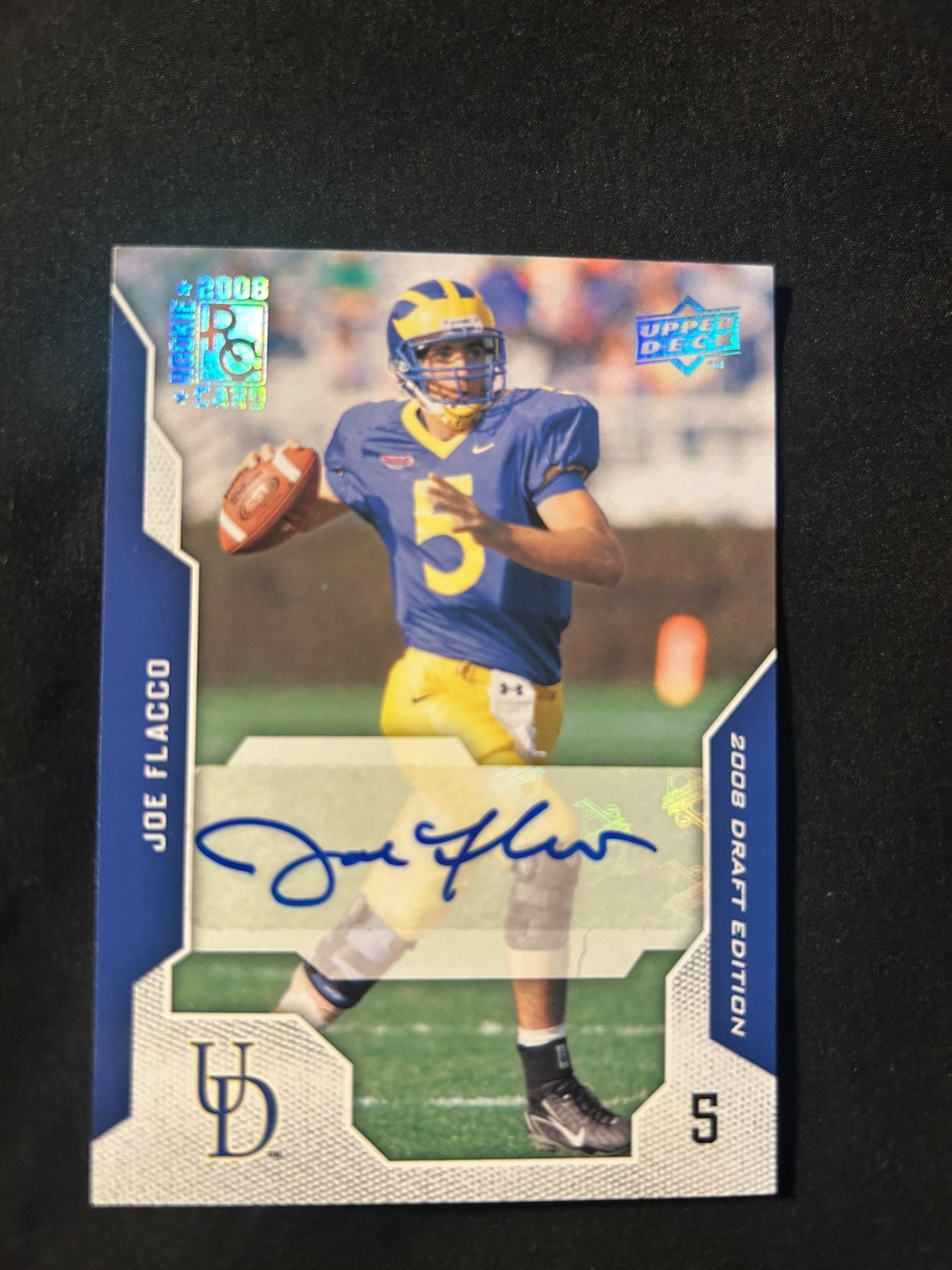 Joe Flacco Upper Deck Draft Edition #50 Autograph
