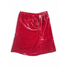 Anthropologie Velvet Ruching Midi Skirt Size 2