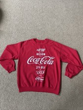 Vintage/ Rare Classic Coca Cola Sweatshirt Around The World Multilingual