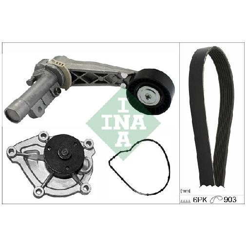 Wasserpumpe + Keilrippenriemensatz FüR Citroen C5 RD RW 1.6 09 Bis 16 INA 5FS-image