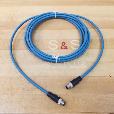 Phoenix Contact 1405873 Cordset, Dual 4 Pin Male Connectors, 5 Meters - USED