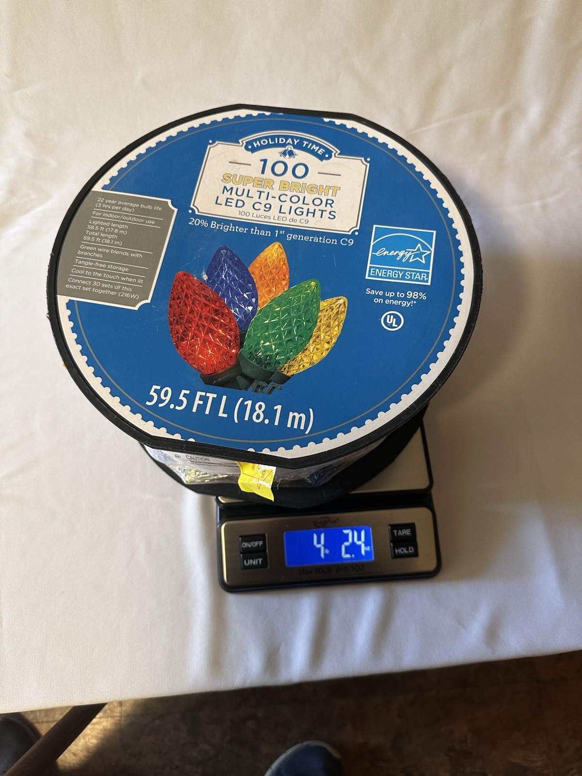 NEW Home Accents Holiday 100 LED Multi-Colored Faceted C9 Lights 65 ft. 4 in.