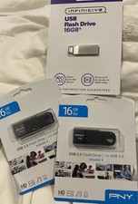 PNY 2 Attaché 4 HD 16GB USB 2.0 Flash Drive & 1 Infinitive 16GB 🔥
