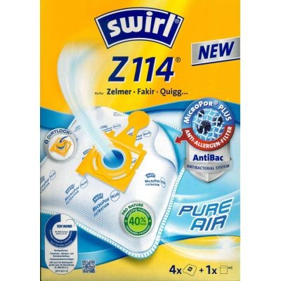 Swirl Staubsaugerbeutel Z114 MicroPor Plus für Zelmer, Fakir und Quigg Staubsaug