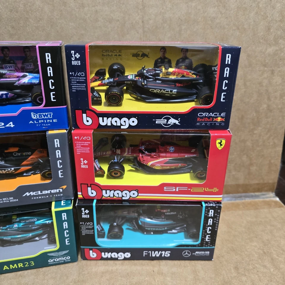 Burago F1 Set Of 6 Racing Cars BRAND NEW, FAST OUT FREE POST - image 3 of 4