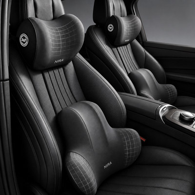 Auto Kopfstütze und Lordosenstütze | Ergonomischer Memory Foam | Universelle Passform