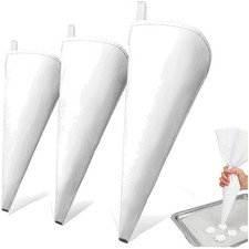 3er Set Profi Spritzbeutel 30/35/40 cm - Wiederverwendbar f&uuml;r dekorative Torten