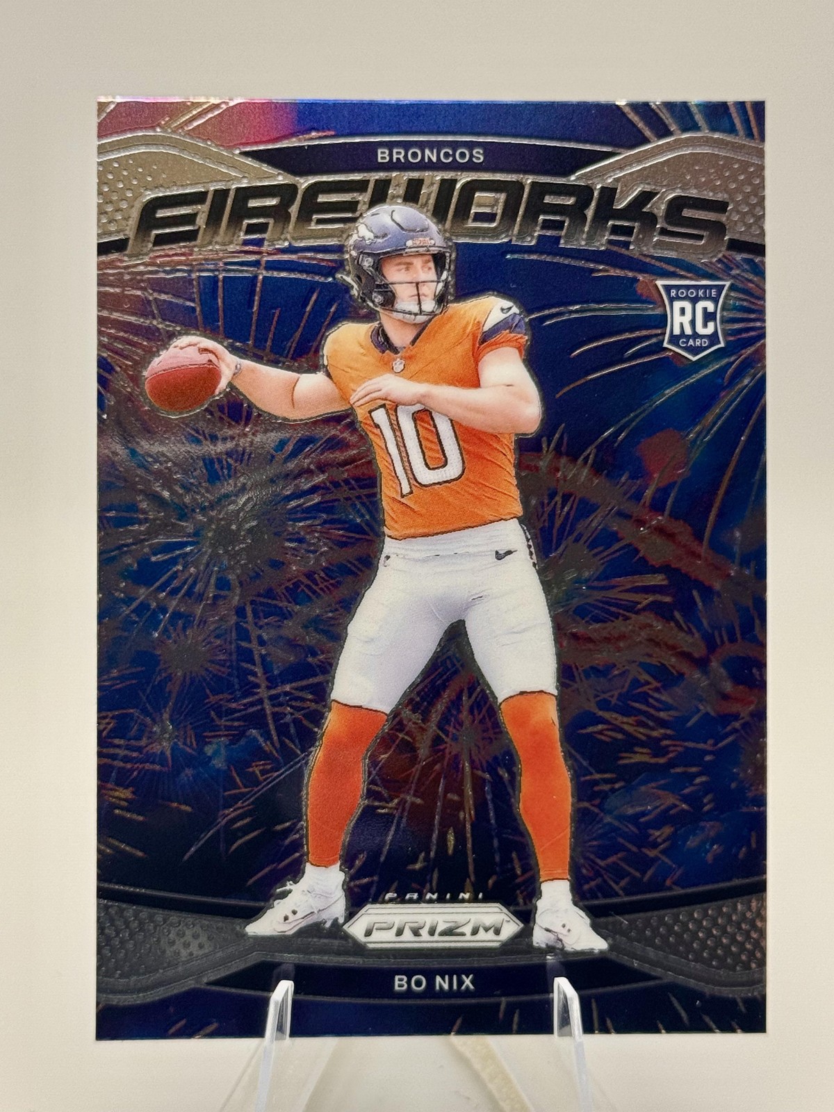 2024 Panini Prizm #23 Bo Nix Fireworks