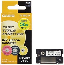 Casio Disc Title Printer Ink Ribbon TR-18BK-3P Black - 3 Pack Refill