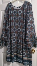 Tacera Boho Knees  Length Dress For Women Size 22