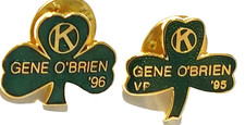 Kiwanis Inter. Northwest DG Gene O'Brien 1995 & 1996 SHAMROCK Lapel Pins