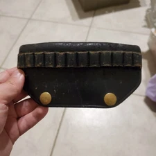 Don Hume Black Leather Police D405-1 Ammo Cartridge Slide Belt Loop Holder 357