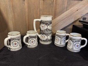 Vintage International Hotel Las Vegas Beer Stein Mug Pitcher Set Elvis Related