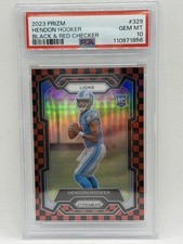 2023 Panini Prizm - Rookies Hendon Hooker #329 Black & Red Checker Prizm (RC)