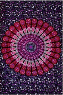 Indian Twin Mandala Tapestries Hippie Bohemian Bedspread Blanket Yoga Mat