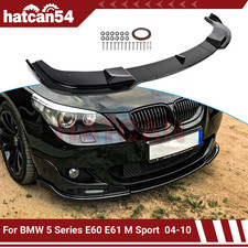 Gloss Black Front Spoiler Lip Splitter For BMW 5 Series E60 E61 M Sport 04-10 UK