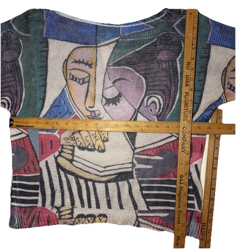 Camicia maglia larga stile Picasso vintage arte da indossare taglia unica Made in Italy - Foto 9 di 16