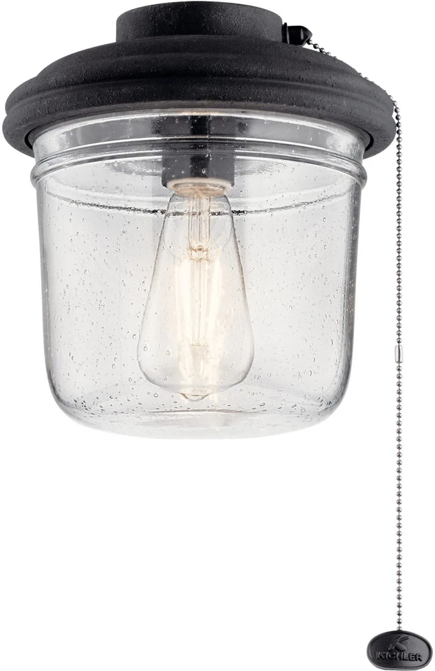 Kichler 380915 Yorke 9"W Single LED Ceiling Fan Light Kit - Copper - Image 3 of 4