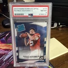 2017 Panini Donruss Optic Patrick Mahomes II Rated Rookie RC PSA 8 NM-MT Blue