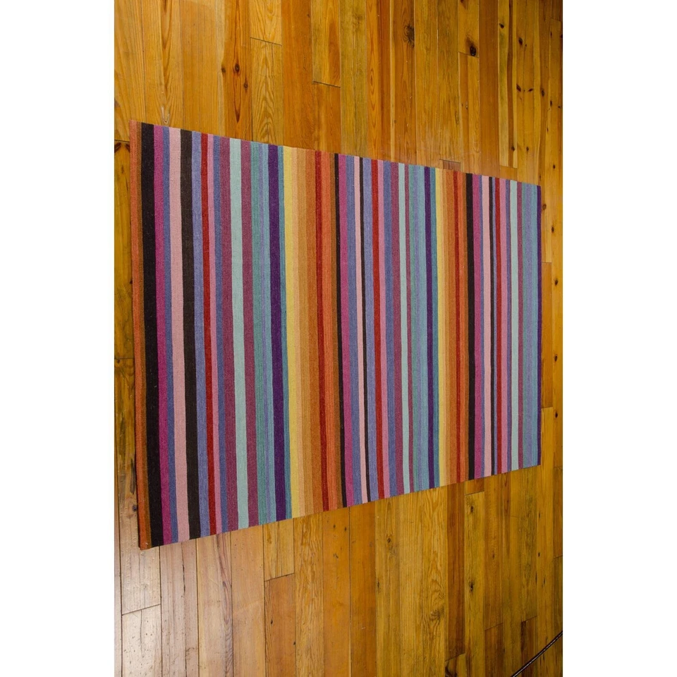 Kathy Ireland Home Griot Striped Chili Pepper 5'3" x 7'5" Area -Rug, Easy - Image 3 of 4