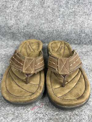Gotcha Extreme Comfort Suede Sandals Men's 7 Brown Casual Flip Flops
