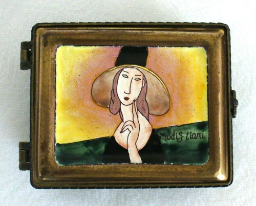 2001~KELVIN CHEN~Trinket~RING~3.25"x2.5"x1.5"Hinged Box~MODIGLIANI~Lady With Hat - Picture 2 of 15