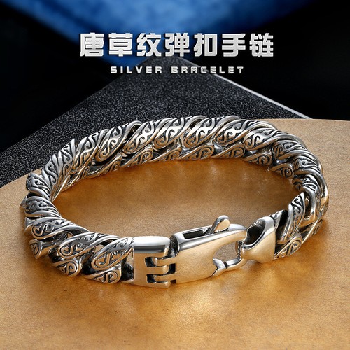 Mens Heavy Sturdy Stainless Steel Motorcycle Biker Chain Bracelet Wristband Gift - Bild 3 von 12