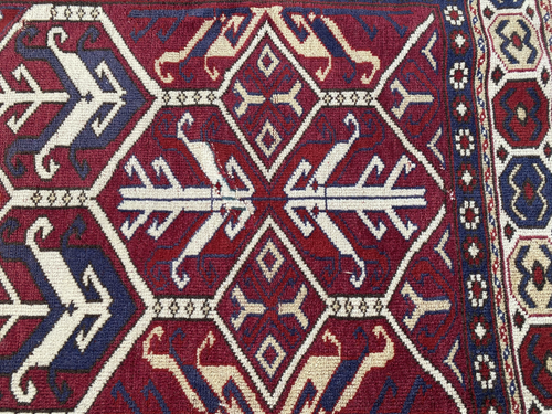 Vintage Türkischer Wollteppich - 3,4x5,8 | Handgeknüpft 80er Jahre Oushak Anatolian Tribal - Bild 8 von 17